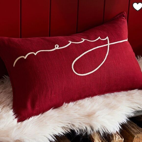 Pottery Barn Other - 🔥pottery barn Merry Lumbar Throw Pillow cover only New